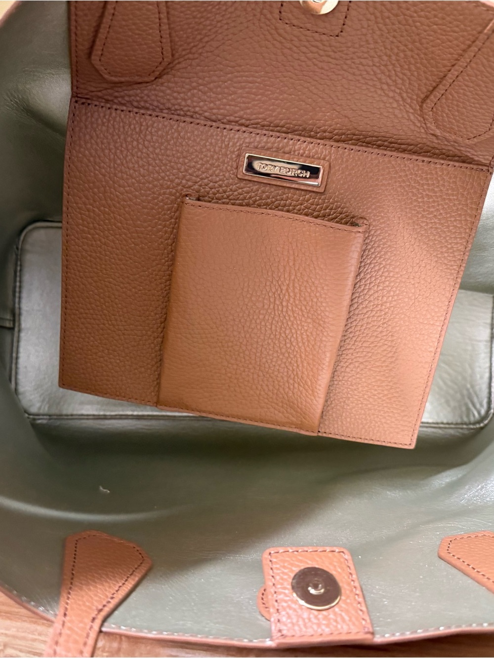 Tory Burch Brown Leather Tote Bag - Picture 6 of 7